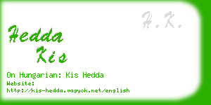 hedda kis business card